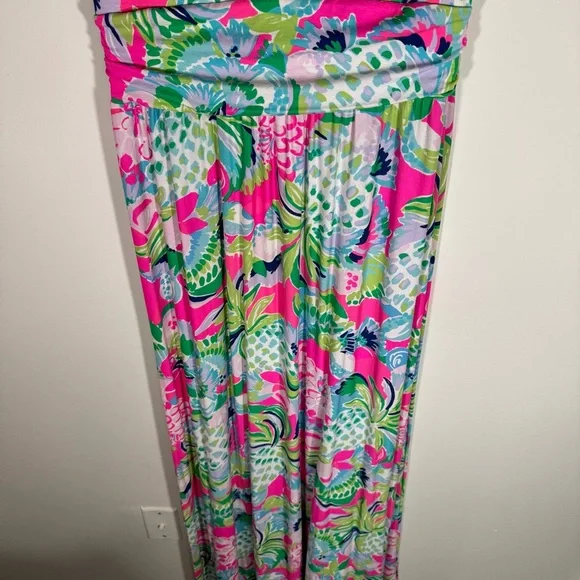 Lilly Pulitzer Tallula Dress Multi Raise The Bar High Neck Maxi Dress Medium - Picture 7 of 13